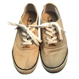 Margaritaville Woman Size 9M Tan canvas Sneakers Good Condition Some Wear
